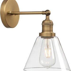 Phansthy Antique - swing arm 180 Degree Adjustable, Cone Shaped Clear Glass